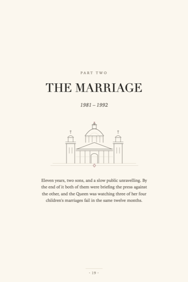 Part Two opener, with a line drawing of St Paul's Cathedral